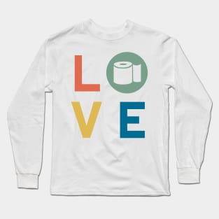 LOVE 2020 Year of the Roll Retro Vintage Toilet Paper Theme Gifts Long Sleeve T-Shirt